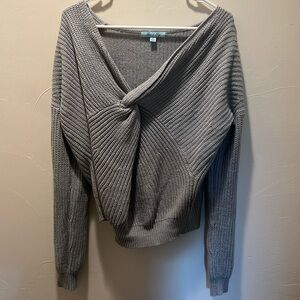 Twisted front sweater